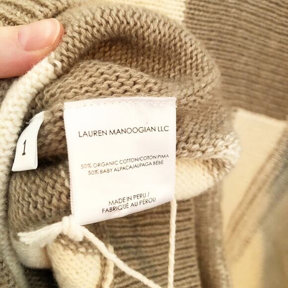 NWT NEW Lauren Manoogian Kilim Turtleneck Oversized Sweater - Picture 6 of 7